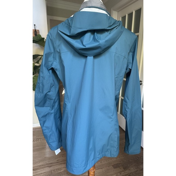 REI Co-Op Rainier RainCoat Jacket Women's M Peak 2.5L Hiking Hooded Blue - Picture 6 of 13